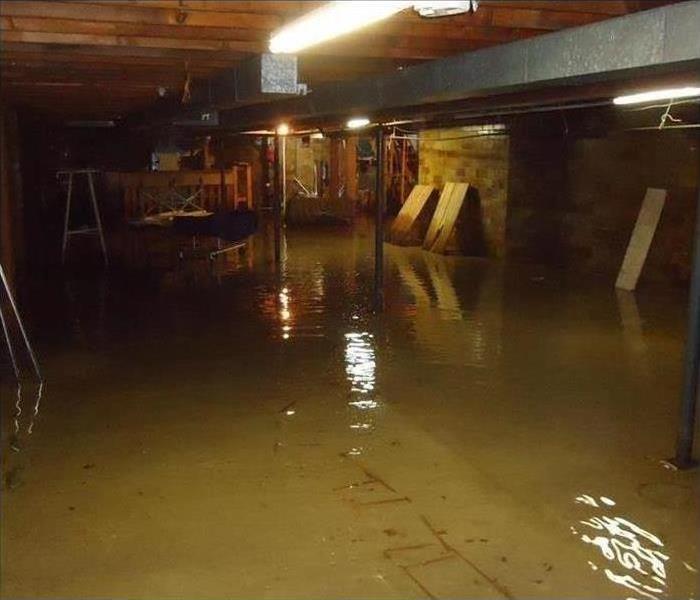 Flooded Funeral Home Basement 